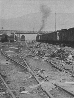 Trento la stazione della Ferrovia Meridionale abbandonata dagli austriaci,