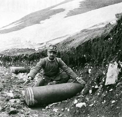 Monte Altissimo proiettile austriaco da 305 inesploso