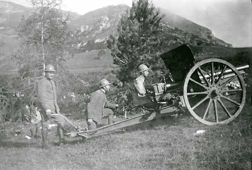 San Valentino batteria italiana da 75 Krupp mod. 1909